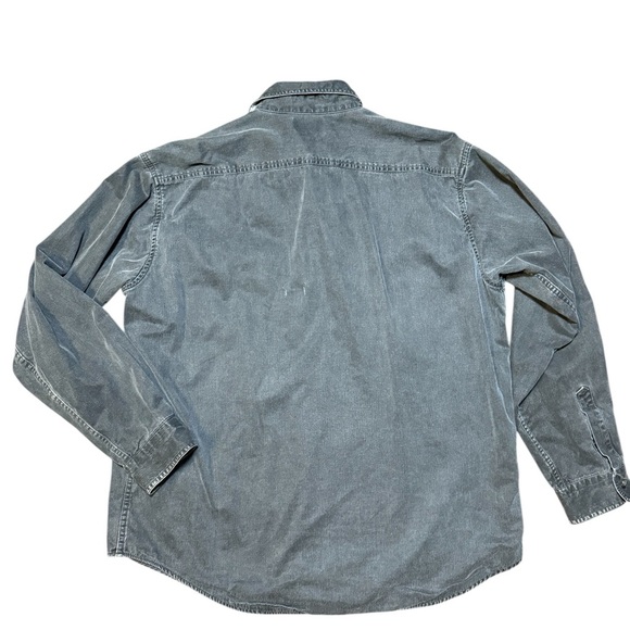 Vintage L.L. Bean Distressed Flannel-Lined Canvas Shirt Jacket XL Made in USA - Picture 4 of 10